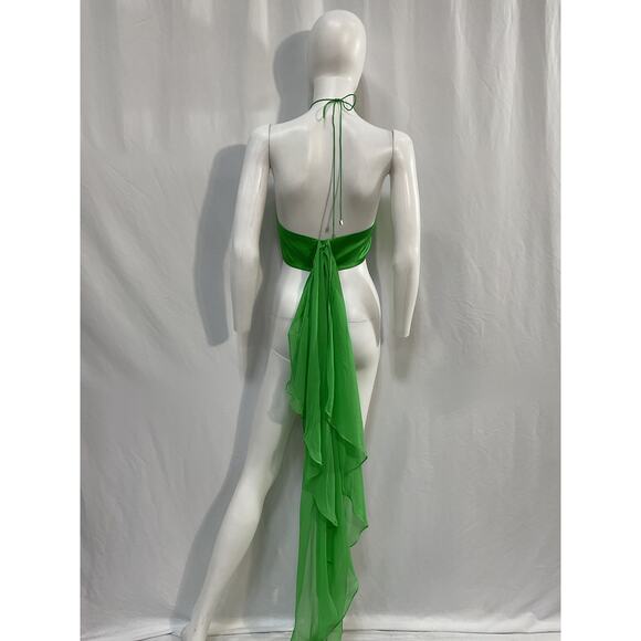 Retrofete 'Mesta' Green Silk Top S - Picture 3 of 5